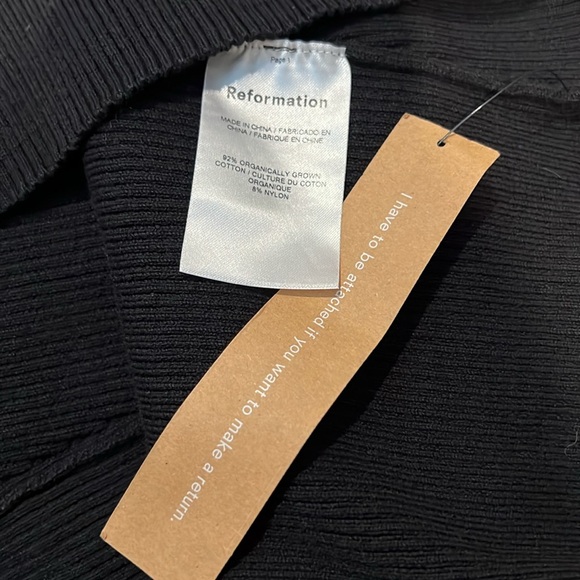 NWT Reformation Symone Cotton Sweater Dress size Large - Picture 7 of 7